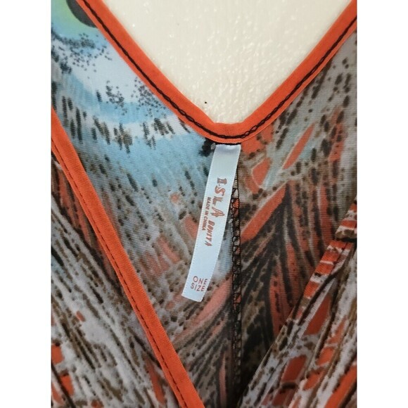 ISLA BONITA Maxi Dress Cover-up Womens Size One Size Sheer Resort Vacation - Picture 5 of 7